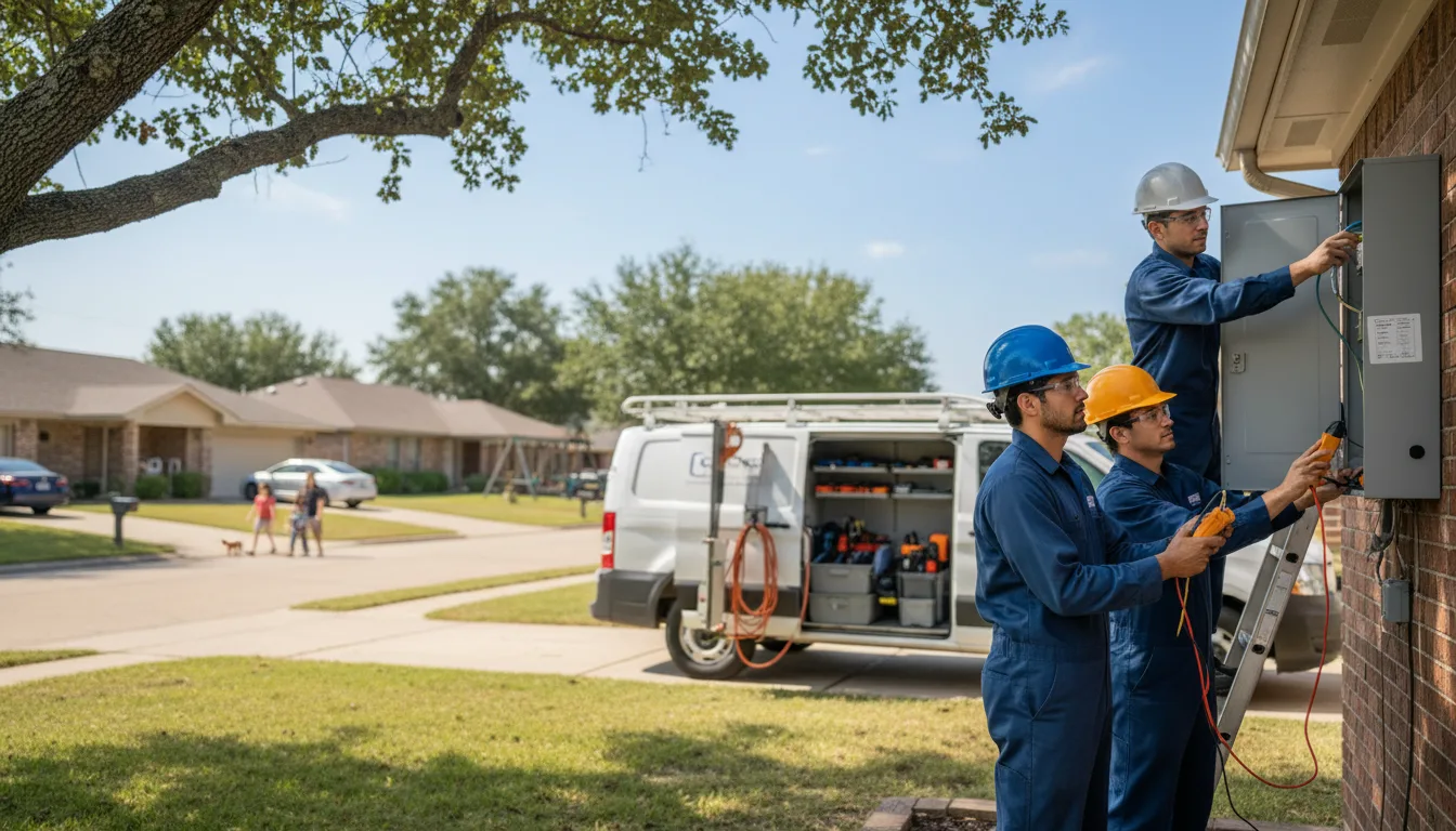 Certified electrician providing emergency electrical services in Reydell, AR